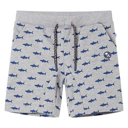 Kindershorts met trekkoord 116 gemêleerd lichtgrijs Grijs 116