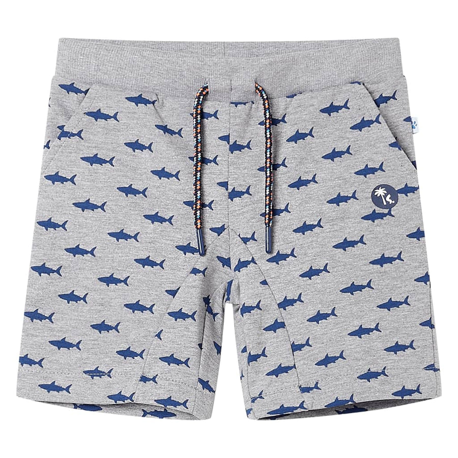 Kindershorts met trekkoord 116 gemêleerd lichtgrijs Grijs 116