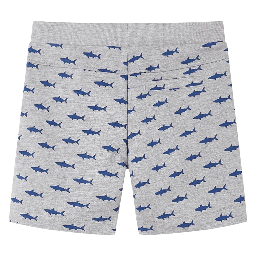 Kindershorts met trekkoord 116 gemêleerd lichtgrijs Grijs 116