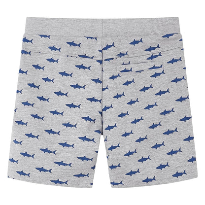 Kindershorts met trekkoord 116 gemêleerd lichtgrijs Grijs 116