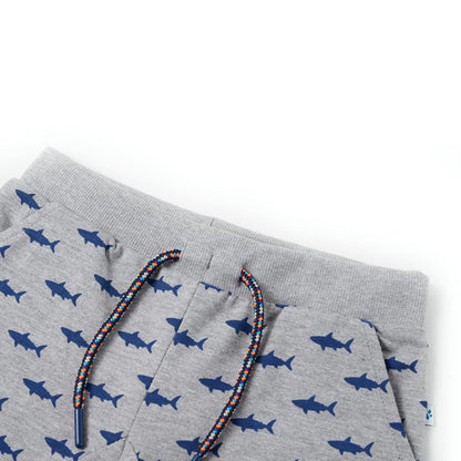 Kindershorts met trekkoord 116 gemêleerd lichtgrijs Grijs 116