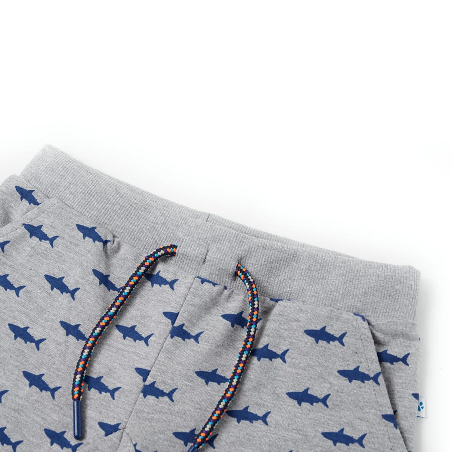 Kindershorts met trekkoord 116 gemêleerd lichtgrijs Grijs 116