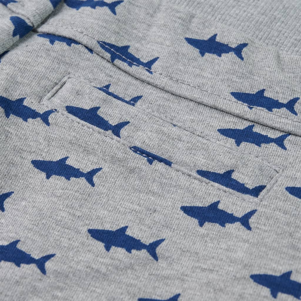 Kindershorts met trekkoord 116 gemêleerd lichtgrijs Grijs 116