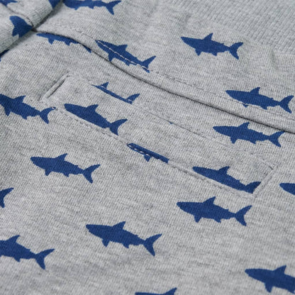 Kindershorts met trekkoord 116 gemêleerd lichtgrijs Grijs 116