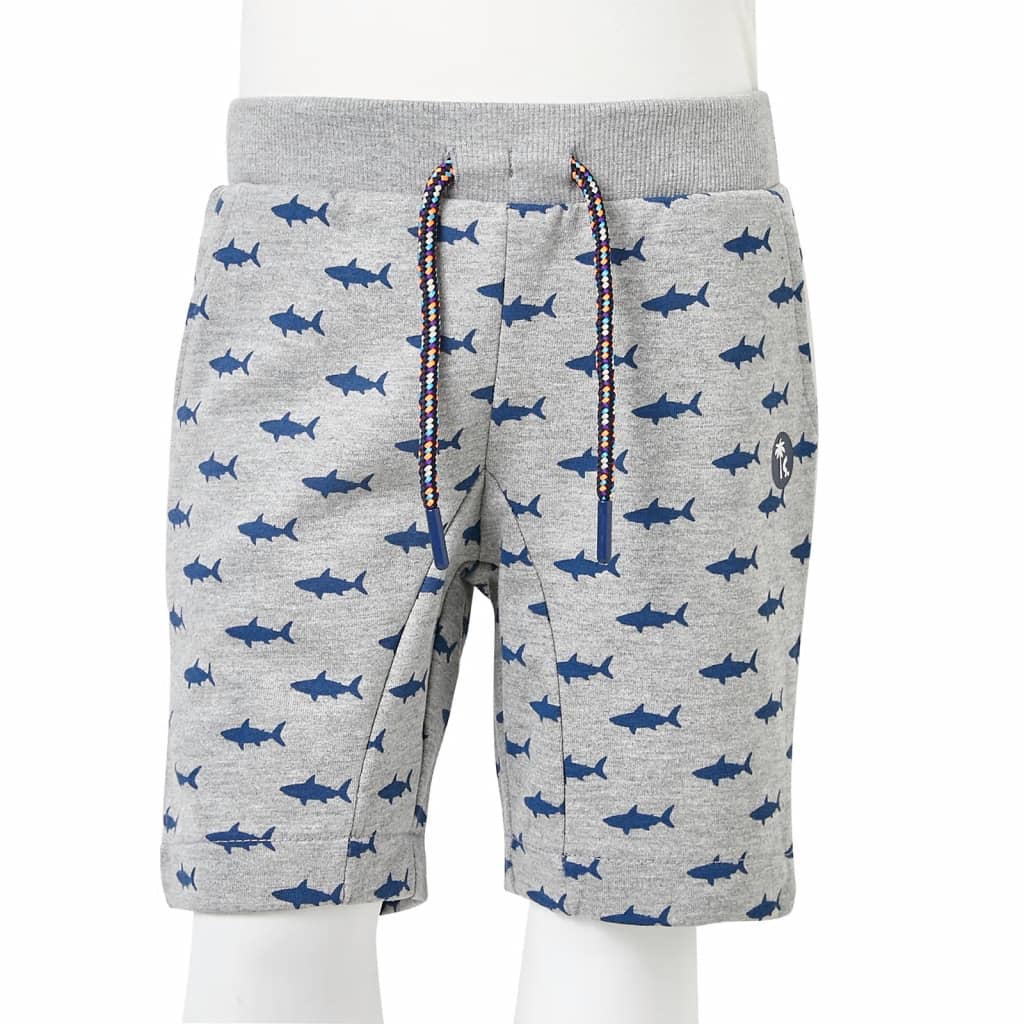 Kindershorts met trekkoord 116 gemêleerd lichtgrijs Grijs 116