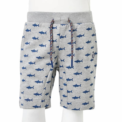 Kindershorts met trekkoord 116 gemêleerd lichtgrijs Grijs 116