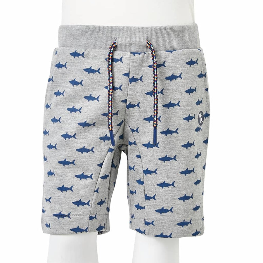 Kindershorts met trekkoord 116 gemêleerd lichtgrijs Grijs 116