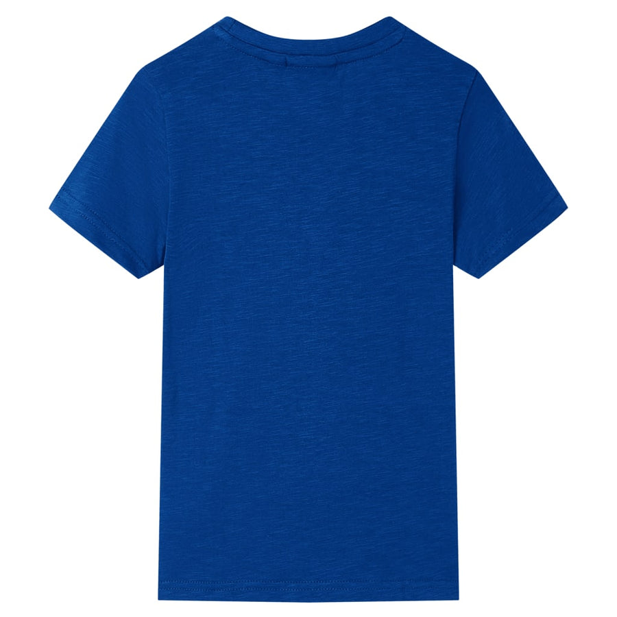 Kindershirt 116 donkerblauw Blauw