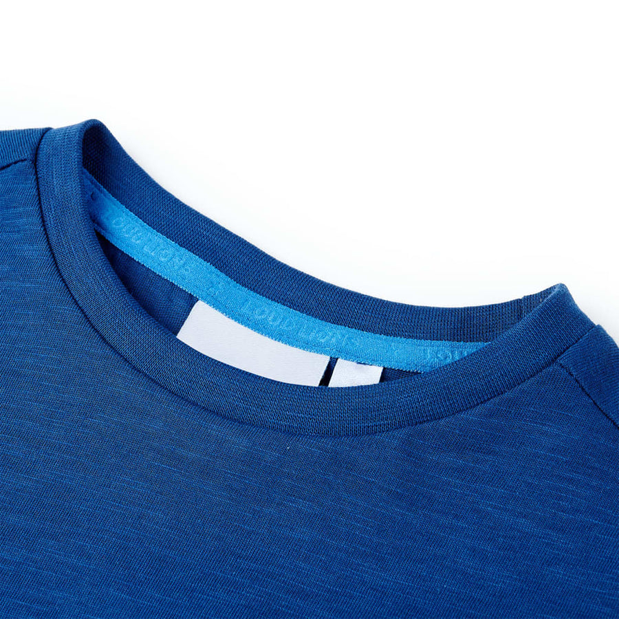 Kindershirt 116 donkerblauw Blauw