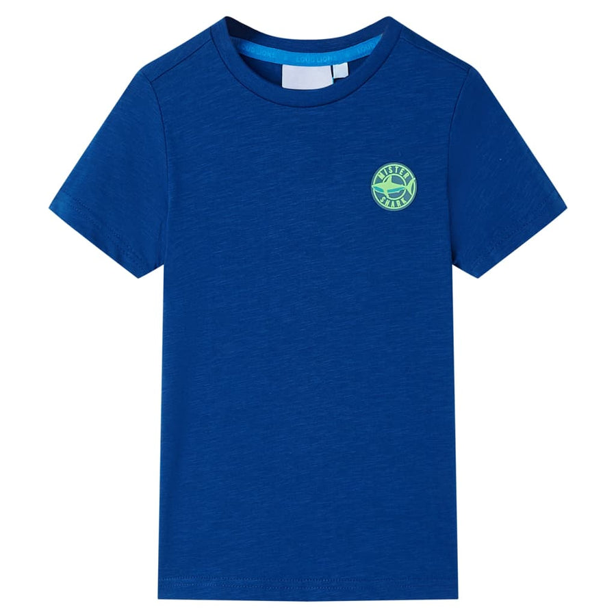 Kindershirt 128 donkerblauw Blauw
