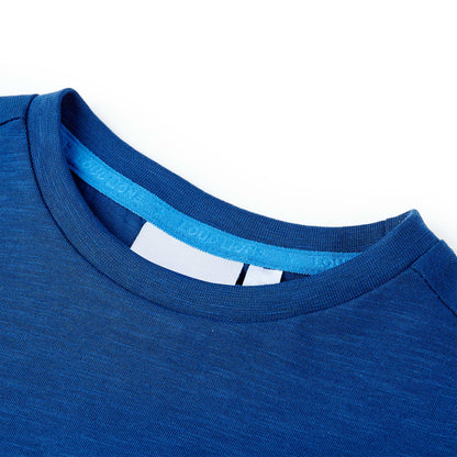 Kindershirt 128 donkerblauw Blauw