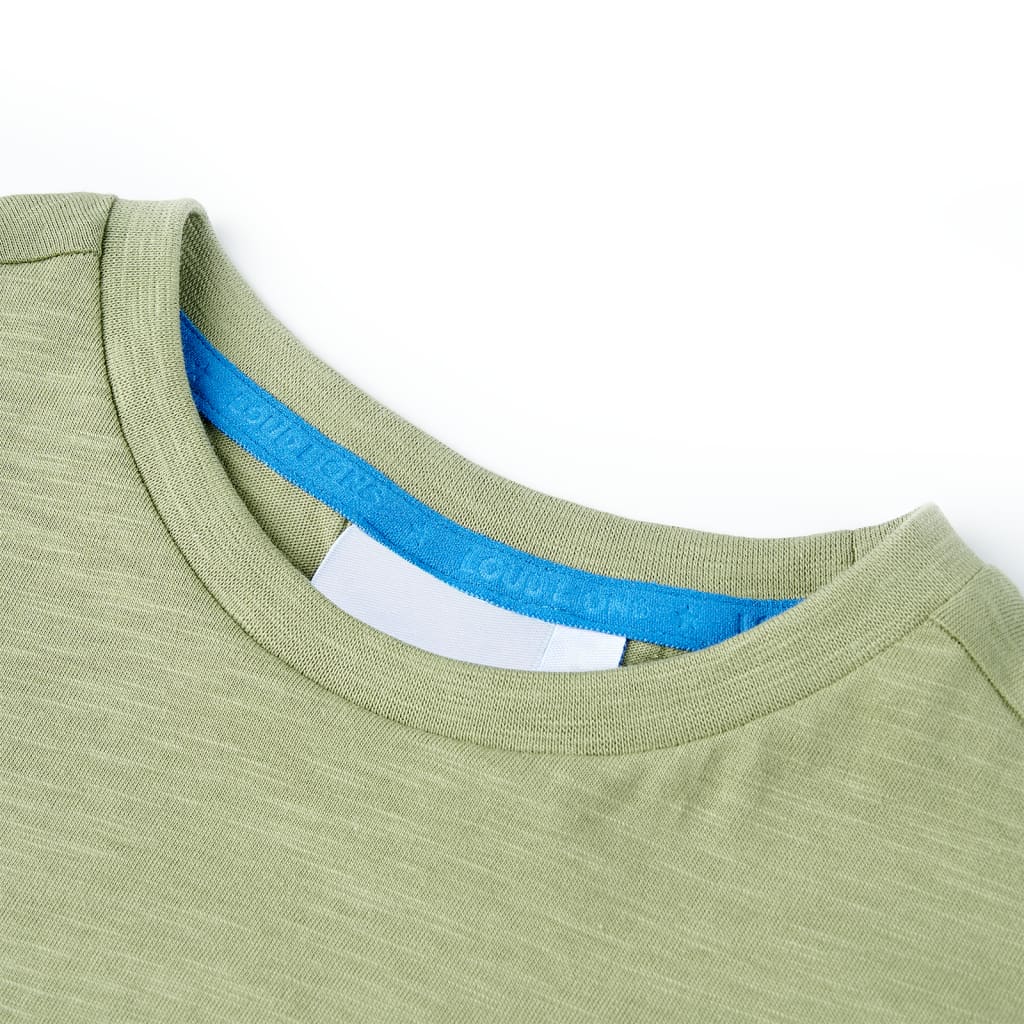 Kindershirt 116 lichtkakikleurig Kaki