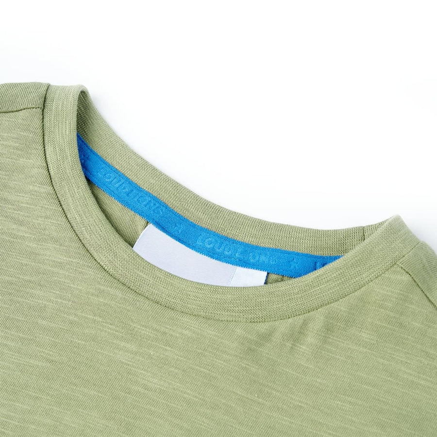 Kindershirt 128 lichtkakikleurig Kaki
