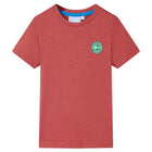 Kindershirt 116 paprikakleurig haai print