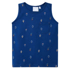 Kindertopje 128 donkerblauw katoen