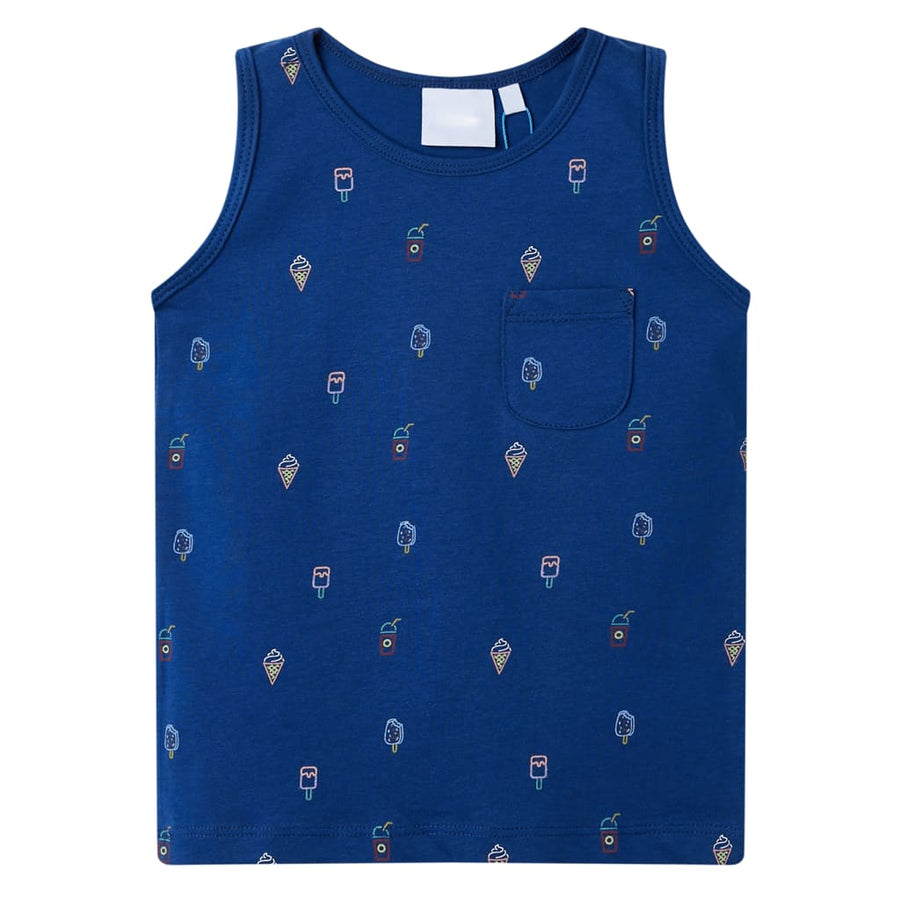 Kindertopje 128 donkerblauw 128