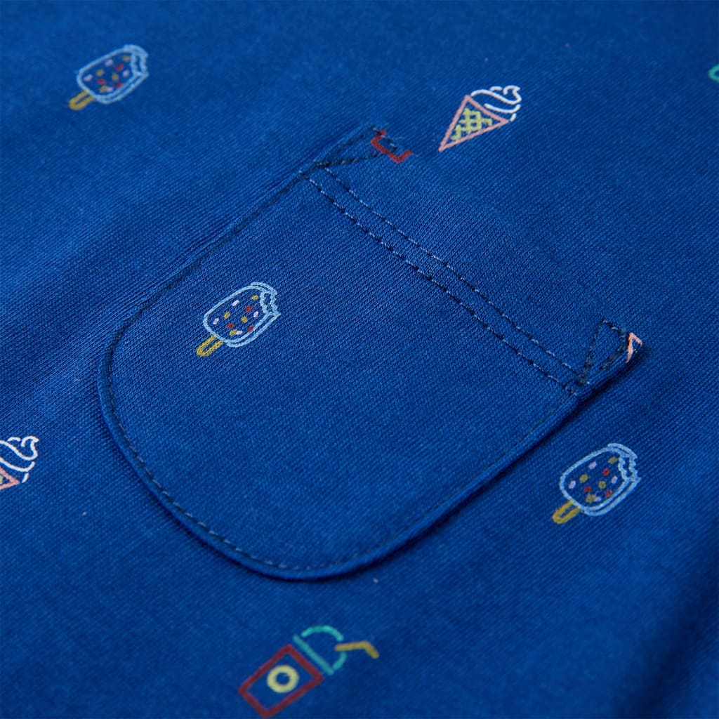 Kindertopje 128 donkerblauw 128
