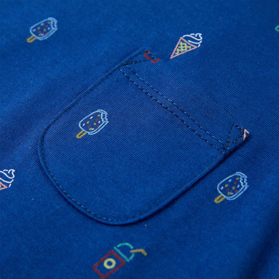 Kindertopje 128 donkerblauw 128