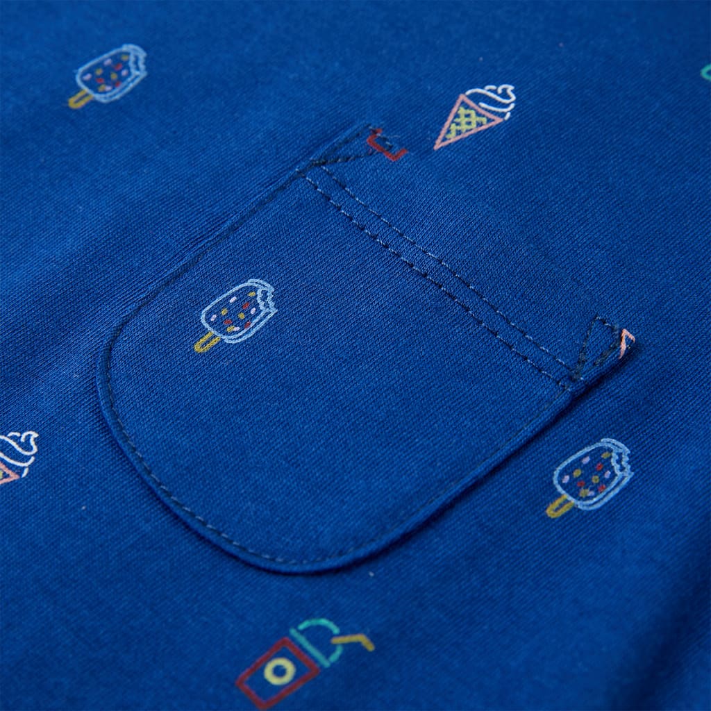 Kindertopje 140 donkerblauw 140