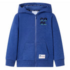 Children's hooded zippered vest 92 mottled dark blue