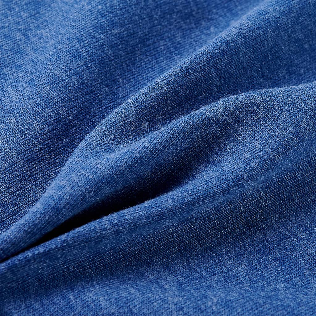 Kindervest met capuchon en rits 92 gemêleerd donkerblauw Blauw