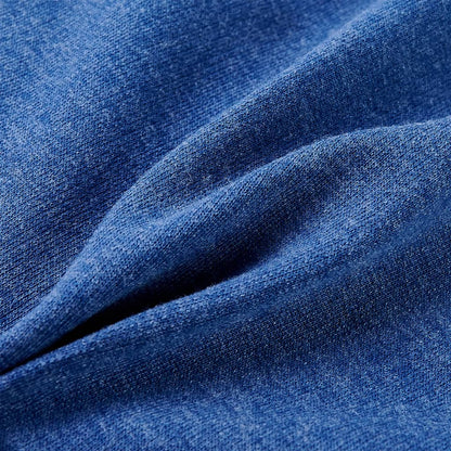 Kindervest met capuchon en rits 92 gemêleerd donkerblauw Blauw