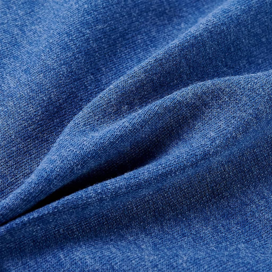Kindervest met capuchon en rits 92 gemêleerd donkerblauw Blauw