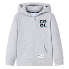 Kindervest grijs capuchon rits maat 92