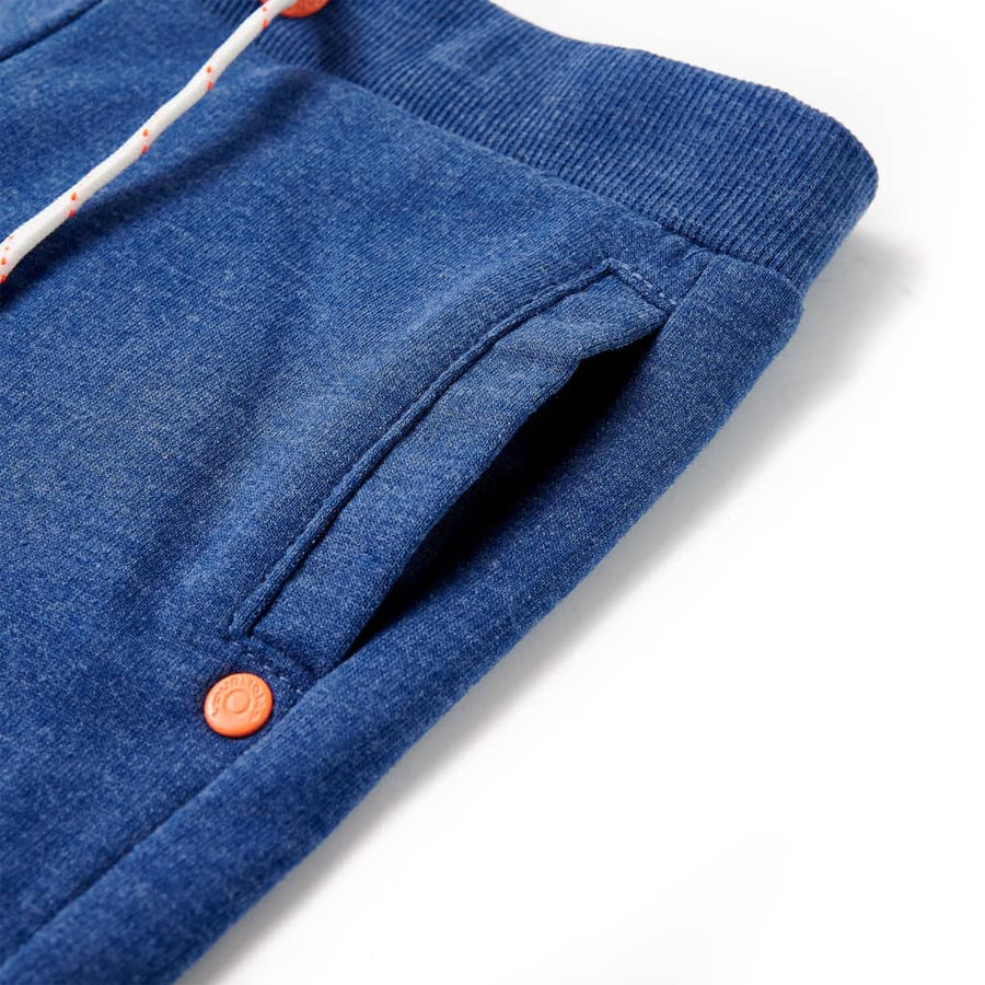 Kindershorts met trekkoord 116 gemêleerd donkerblauw Blauw 116