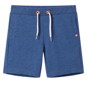 Kindershorts 128 gemêleerd donkerblauw