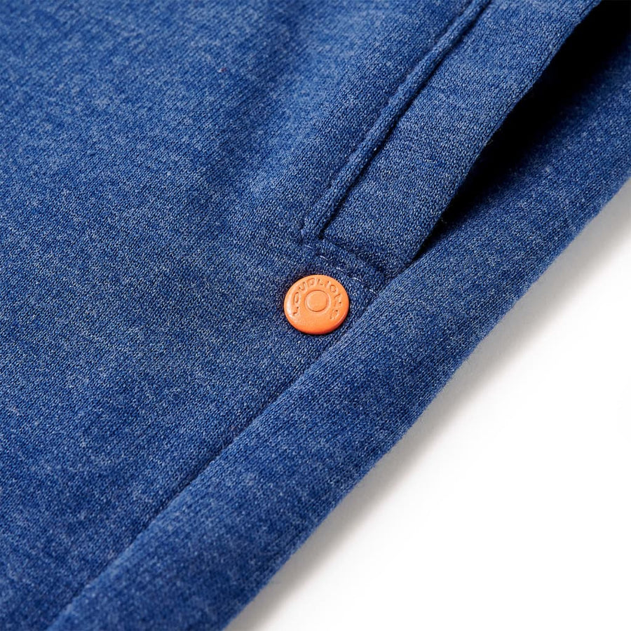 Kindershorts met trekkoord 128 gemêleerd donkerblauw Blauw 128