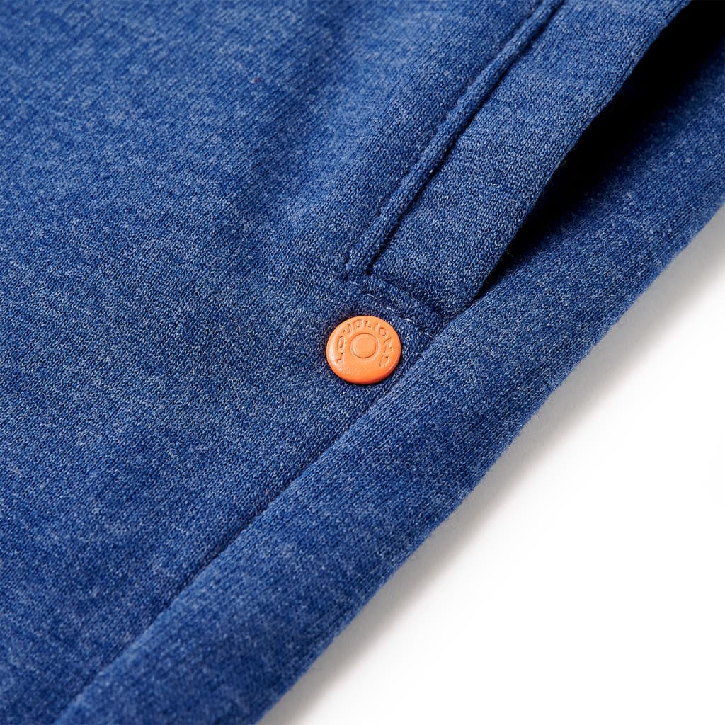 Kindershorts met trekkoord 140 gemêleerd donkerblauw Blauw