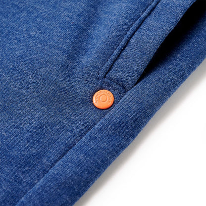 Kindershorts met trekkoord 140 gemêleerd donkerblauw Blauw