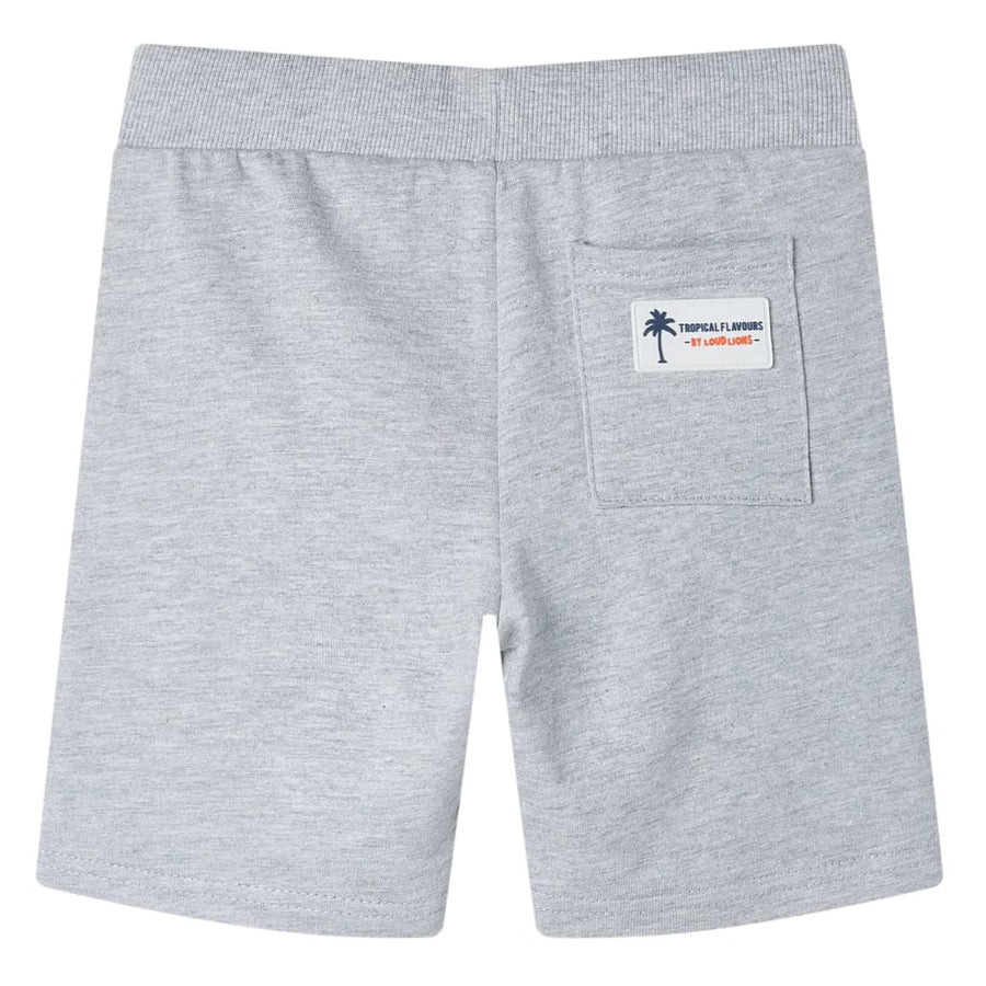 Kindershorts met trekkoord 104 grijs Grijs 104
