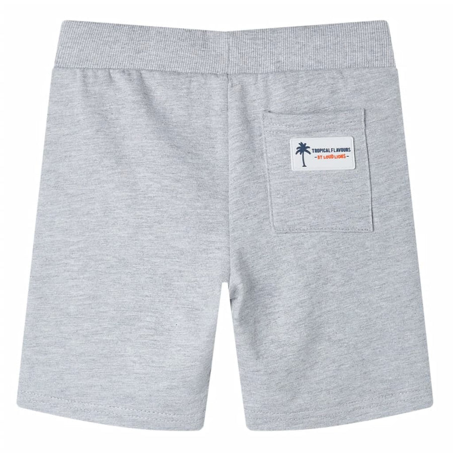 Kindershorts met trekkoord 128 grijs Grijs 128