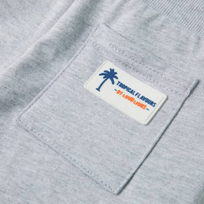 Kindershorts met trekkoord 128 grijs Grijs 128