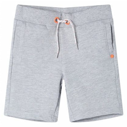 Kindershorts met trekkoord 140 grijs Grijs 140