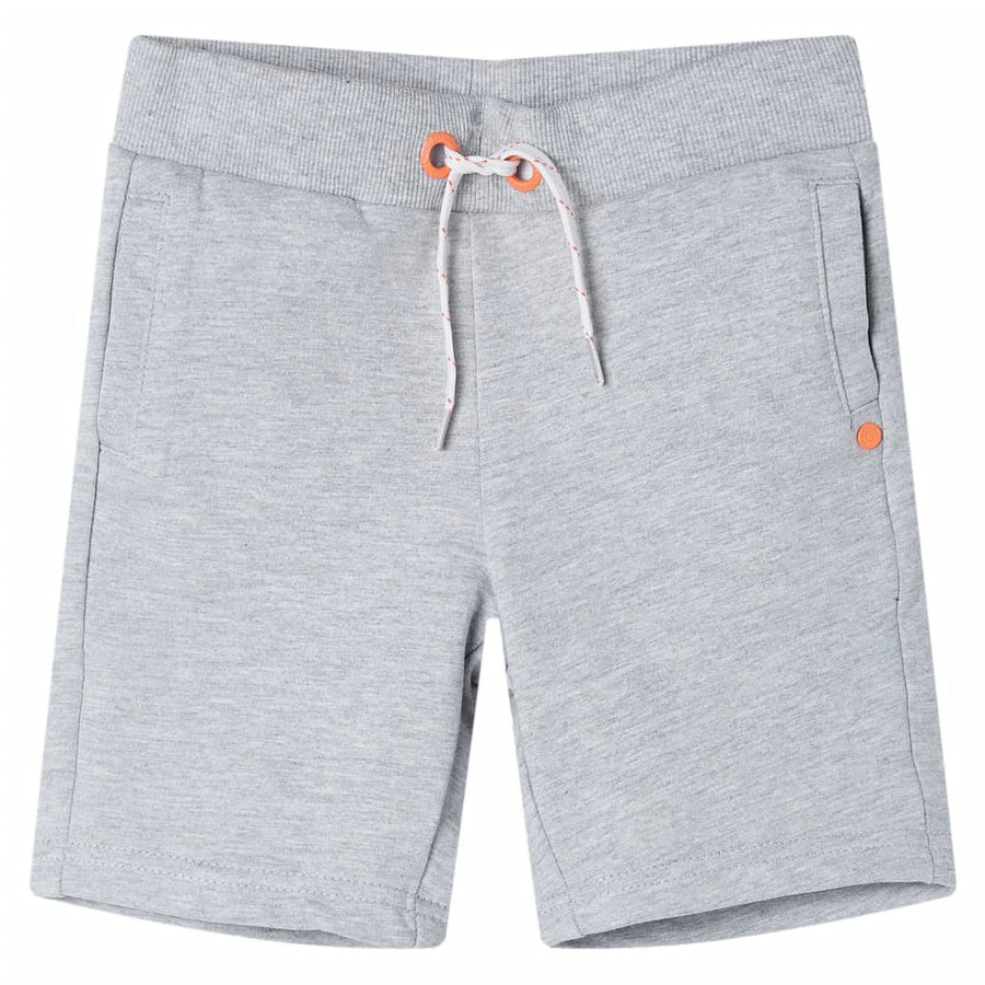 Kindershorts met trekkoord 140 grijs Grijs 140