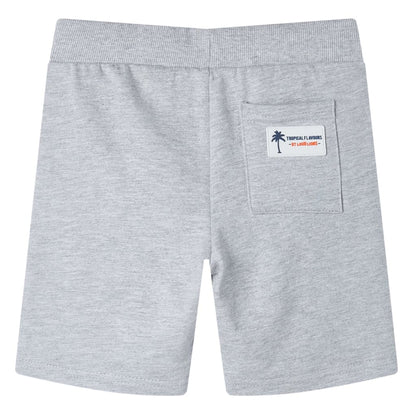 Kindershorts met trekkoord 140 grijs Grijs 140