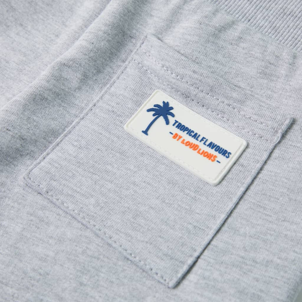 Kindershorts met trekkoord 140 grijs Grijs 140