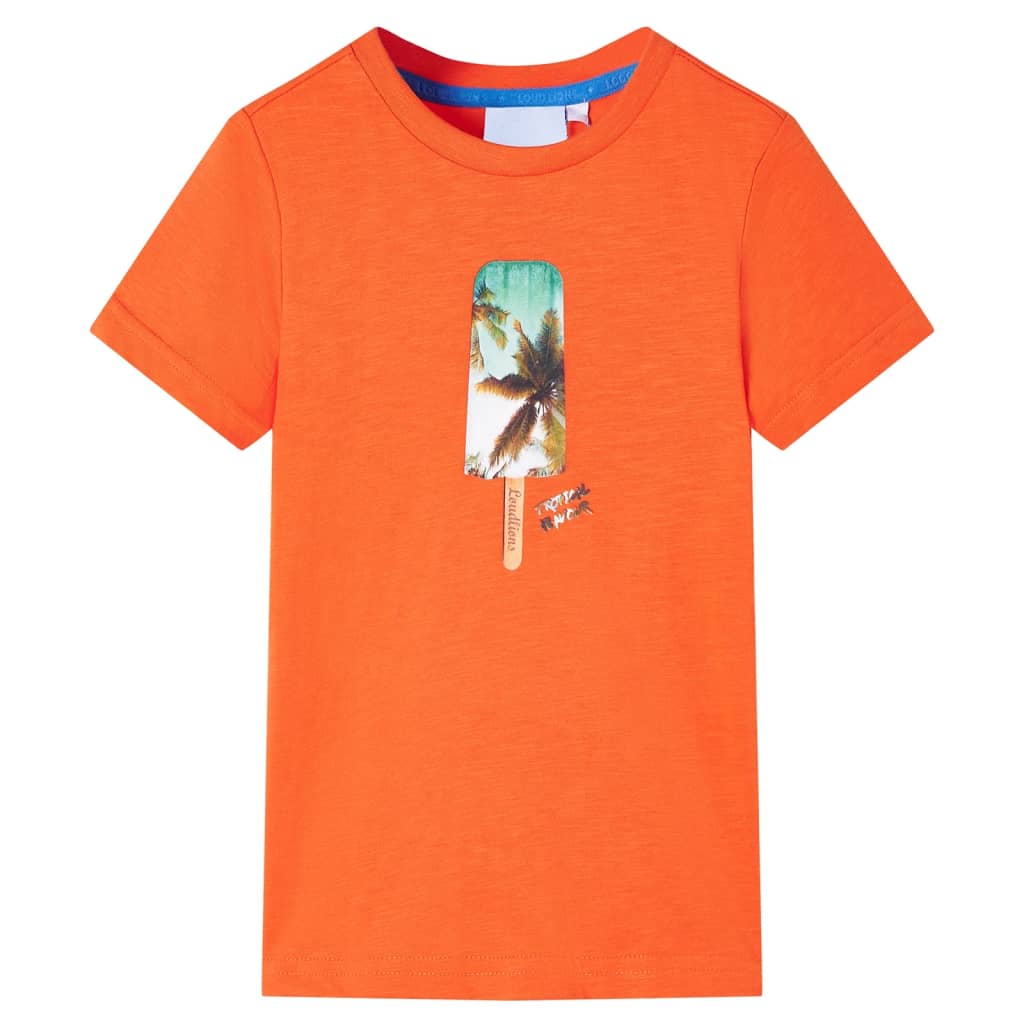 Kindershirt 128 donkeroranje orange