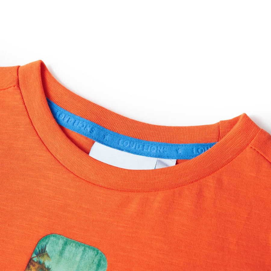 Kindershirt 128 donkeroranje orange
