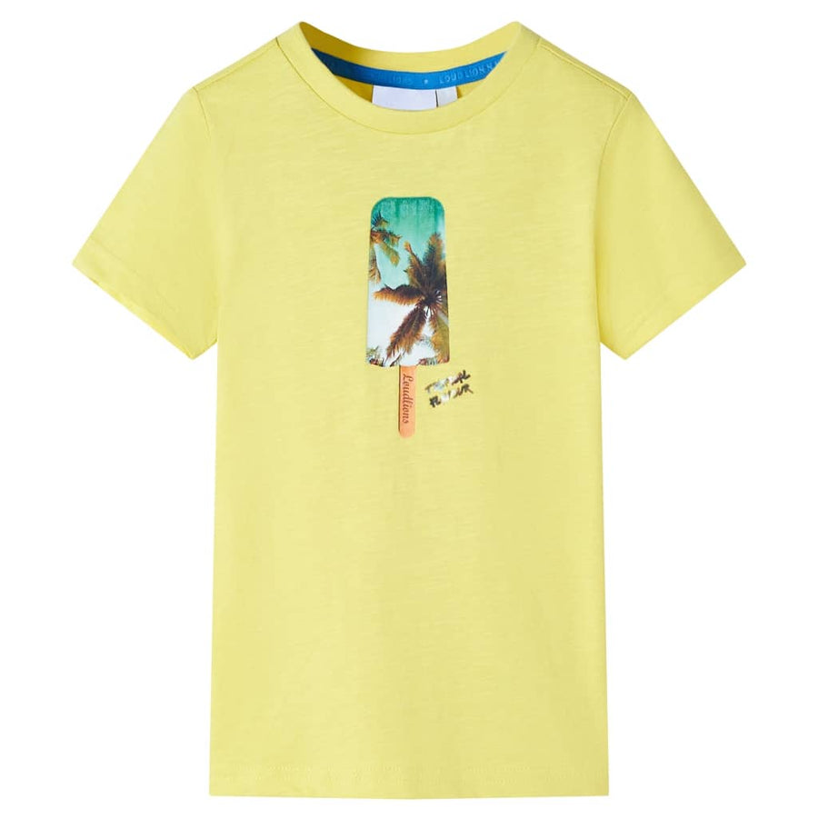Kindershirt 128 geel Geel