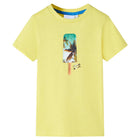 Kindershirt 140 geel katoen ijsje