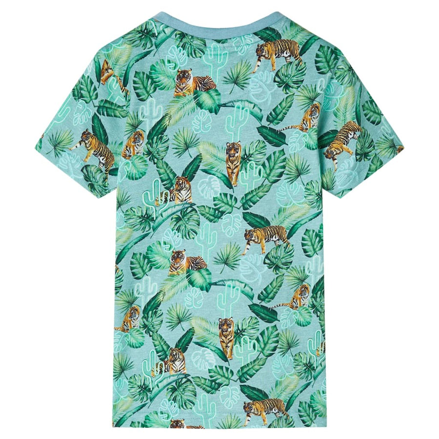 Kindershirt 140 gemêleerd lichtgroen 140