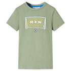 Kindershirt 116 kaki katoen voetbal