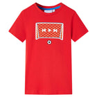Kindershirt 116 rood katoen voetbal