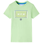 Kindershirt 140 limoengroen voetbal