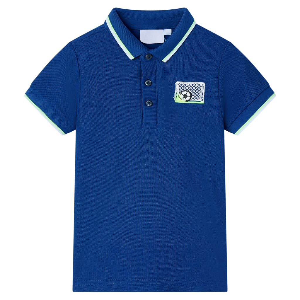Kinderpoloshirt 104 donkerblauw Blauw 104