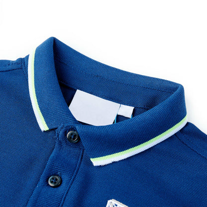 Kinderpoloshirt 104 donkerblauw Blauw 104